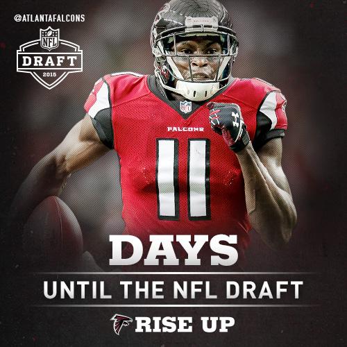 AtlantaFalcons's tweet photo. Only 11 days away. #NFLDraft #RiseUp http://t.co/BUK9yTcRTg