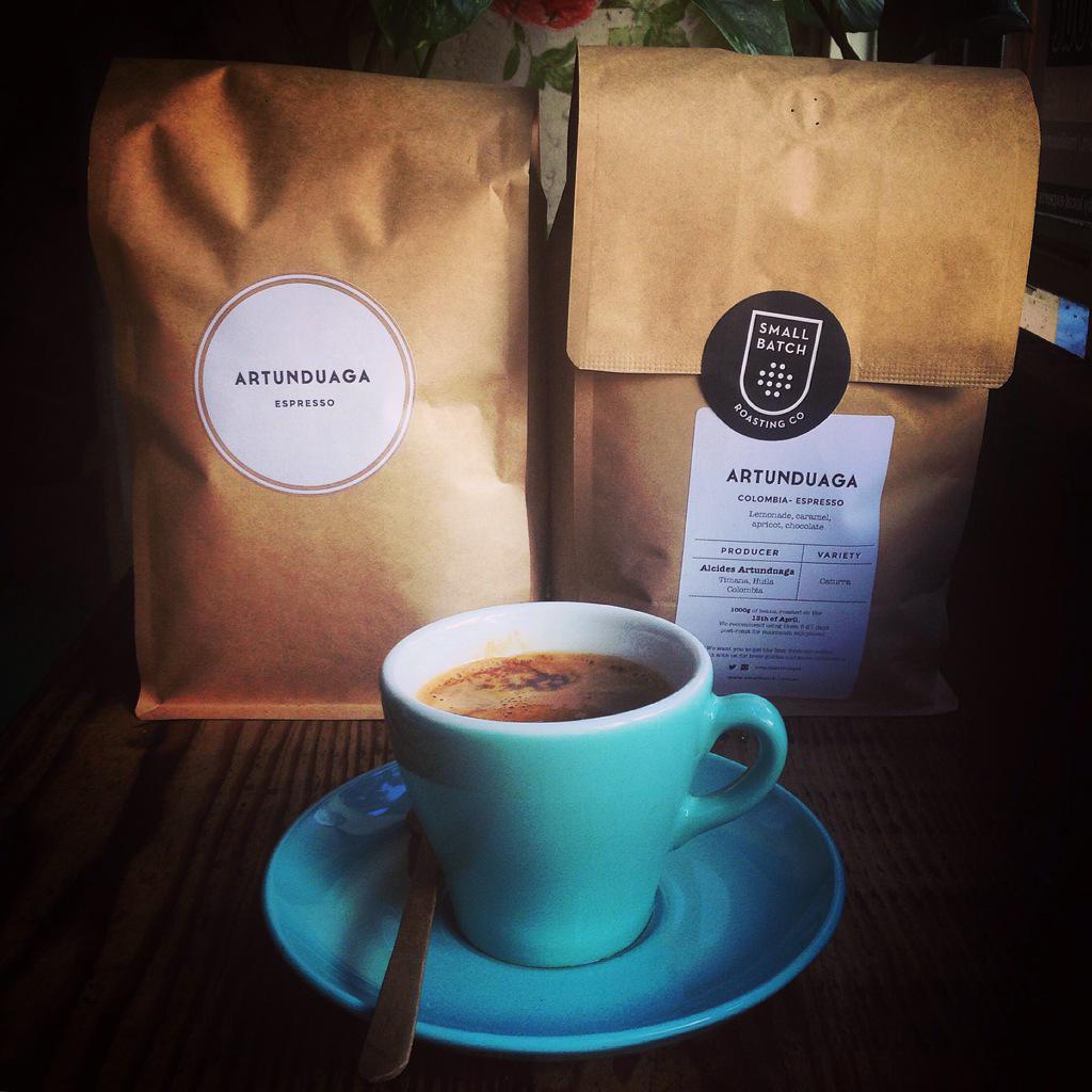 sonido69's tweet photo. This week's single origin: Colombia - Artunduaga. Very happy to have @smallbatchroast at SONIDO! for the first time! http://t.co/5cWzrBaSCu