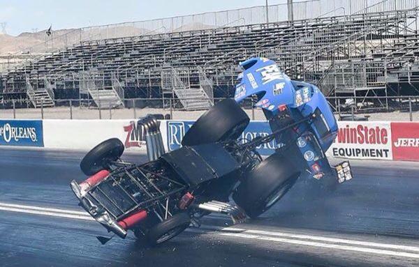 What you don't wanna happen in your alcohol funny car...