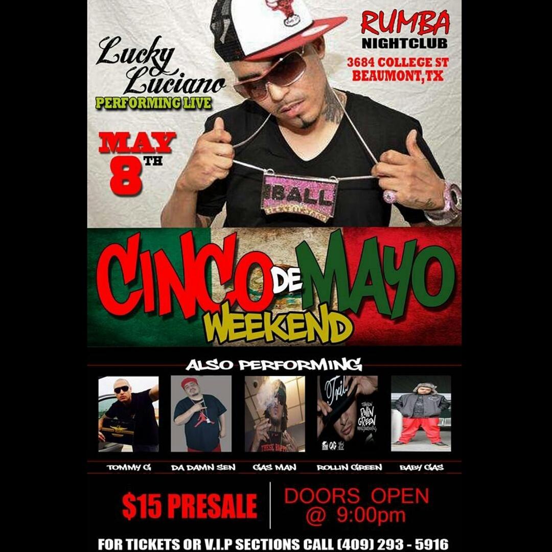 Paper_Stack_Rec's tweet image. May 8th Rumba Night Club #CincoDeMayo   @luck0713 Live In Concert #thizzlatin #paperstackrecords #babygas #tommyg #RT
