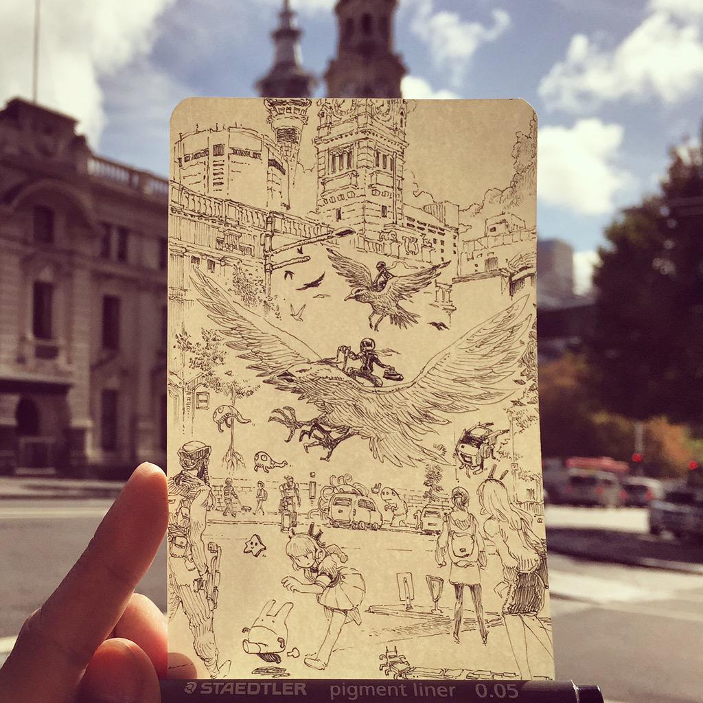AutoKite's tweet photo. (AIA) Augmented Inkality present: Auckland Morning Sports Ep II: Two Towers" #city #Auckland #NewZealand #Inkality http://t.co/xx4b96uoq4