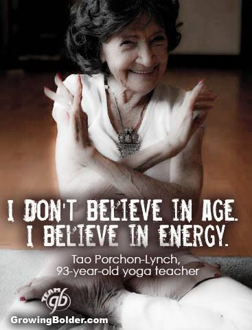 Rkd1Good's tweet photo. • “I don't believe in AGE. I believe in ENERGY...93-yrs old Yoga-teacher." What an inspiration http://t.co/dD7lFQ9DeW http://t.co/NGL4gqkAbJ