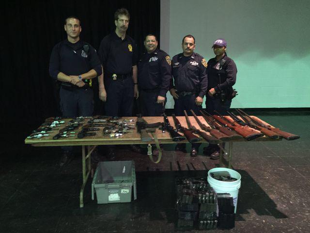 MVPDComAffairs's tweet photo. Mount Vernon gun buyback program exceeds expectations... 37 firearms turned in at yesterday's event! http://t.co/N3yA96H3Tg