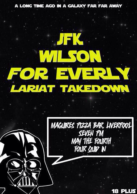 lariattakedown's tweet photo. You wanted it, you got it! May the 4th be with you @JFK_Liverpool @Wilson_band @foreverlymusic #poppunk http://t.co/aorltQZtQg