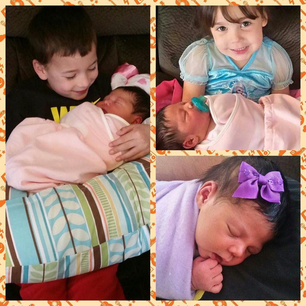 9 days old- feels like she's always been here! #HappyKids #ProudMommy #BestBigBro&amp;Sis