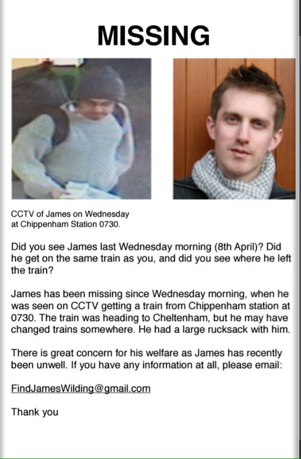 LoopyLouBeth's tweet photo. Please RT and help #FindJamesWilding ! #Missing http://t.co/83LePkZWSF