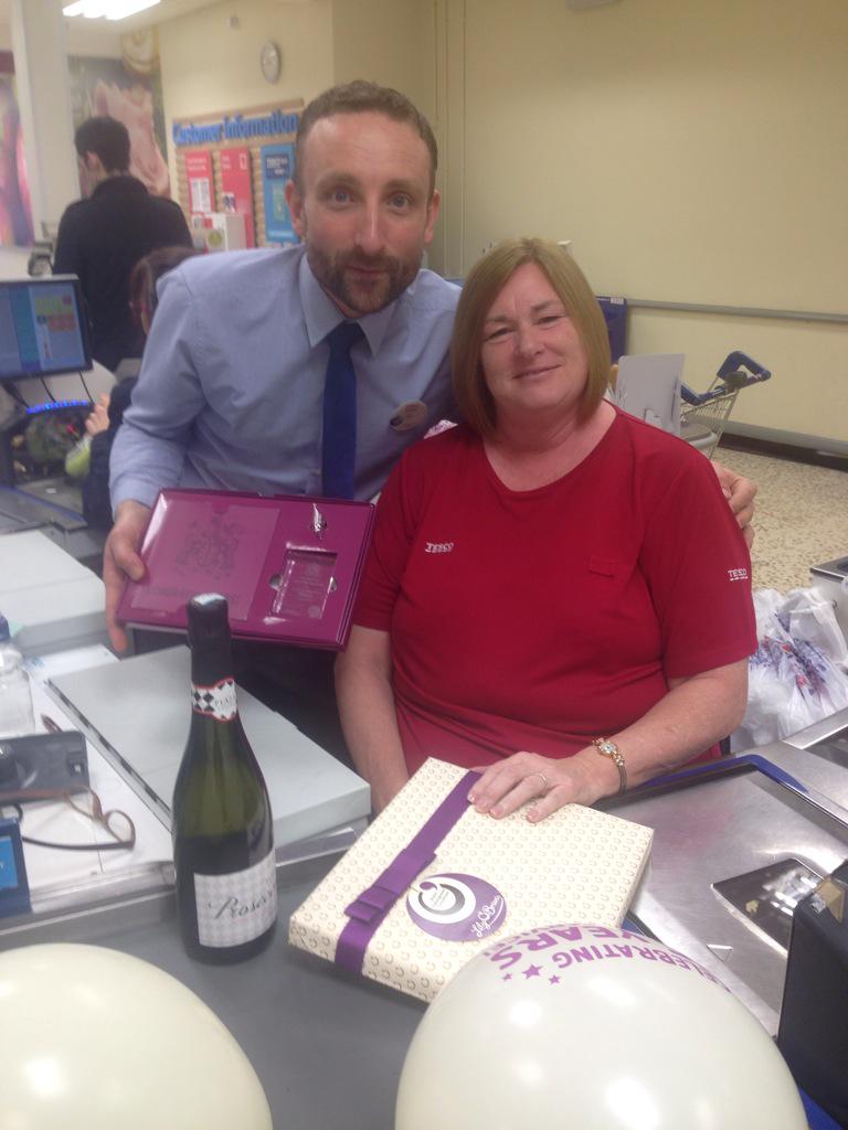 nicolasteele7's tweet photo. @its4bert Congratulations on reaching 15 years service... Thank you for your loyalty to the big T... Karen And Jenny. http://t.co/nJSHTYjMmz