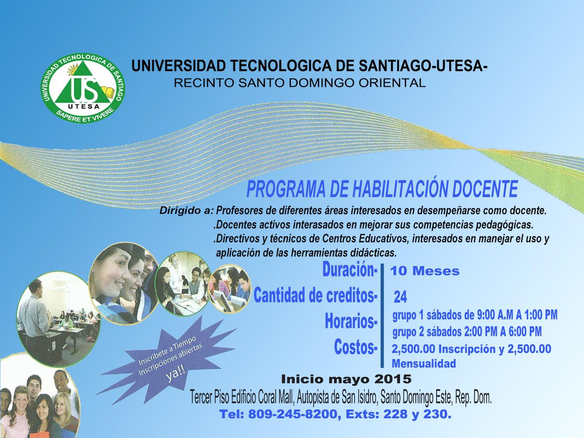 UTESAcursos's tweet photo. Programa de habilitación docente. http://t.co/5Yd3H2SrcW
