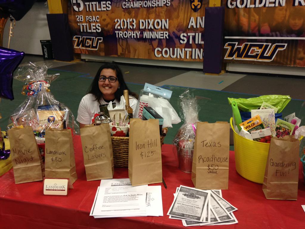 Aid2SA_WCU's tweet photo. Stop by and see Melissa to enter to win TONS of raffle prizes! http://t.co/Qguhrtu8oS