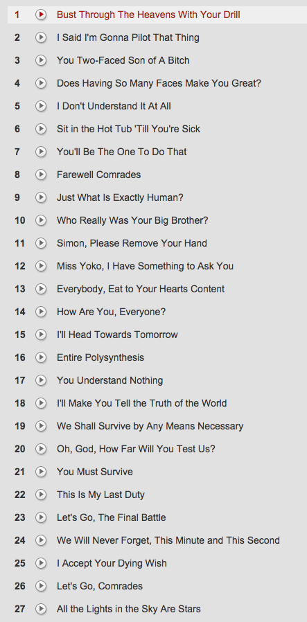 Song List By Title