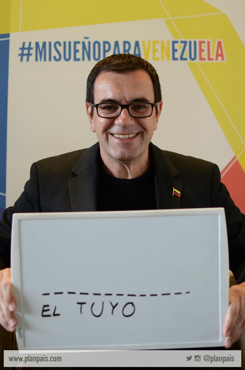 jvlatorre's tweet photo. Gracias a @laureanomar por participar en la campaña @PlanPais #unsueñoparavenezuela. Comparte tu sueño! http://t.co/1gFZu5Pxm0
