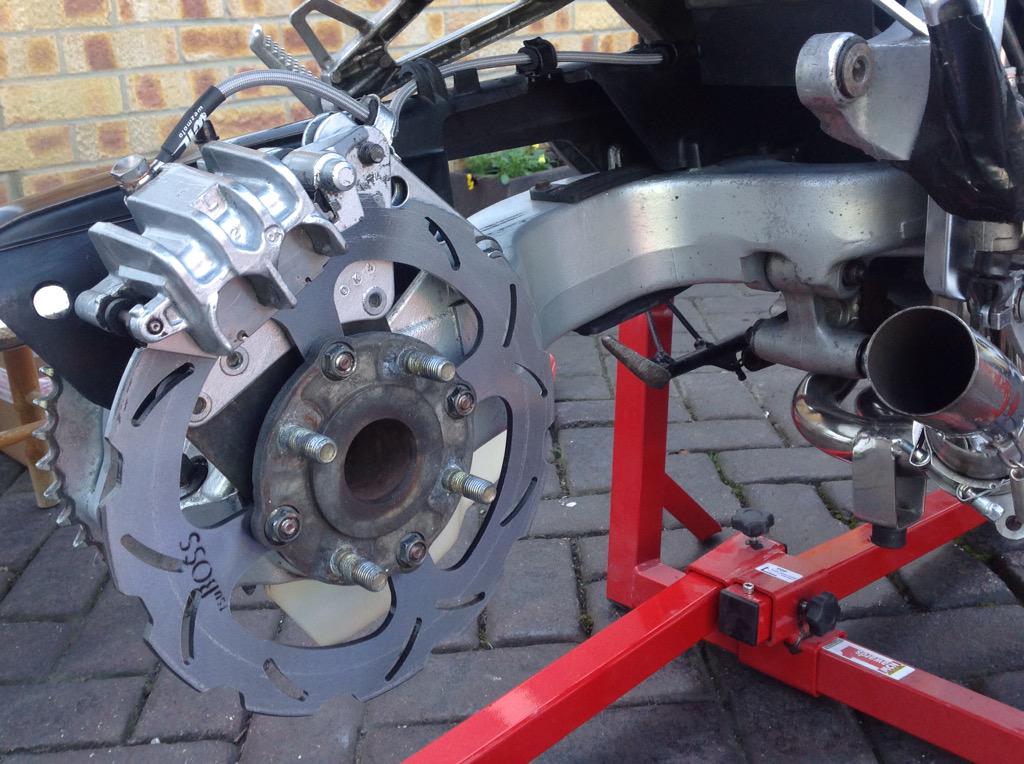 This worked well, braided line fitted - rear brake now sorted, all looks good too.....