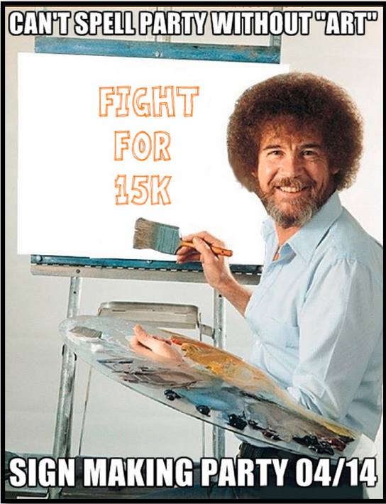 AshleyRenner's tweet photo. Getting ready for 4-15. Sign making party in Phoenix at 6:30 on 4-14. #adjunct #facultyfor15k http://t.co/p1Mnuv2Gf7