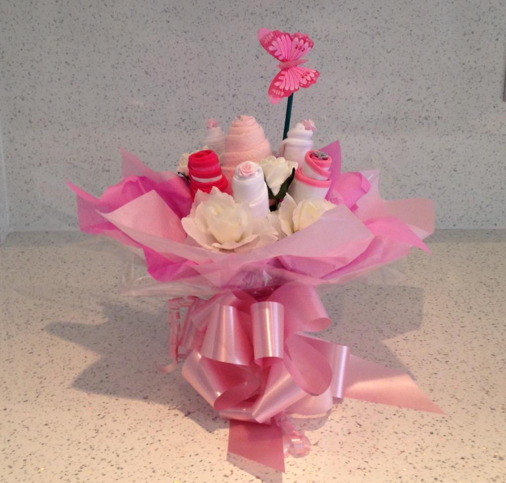 Baby Girls Muslin Square Bouquet