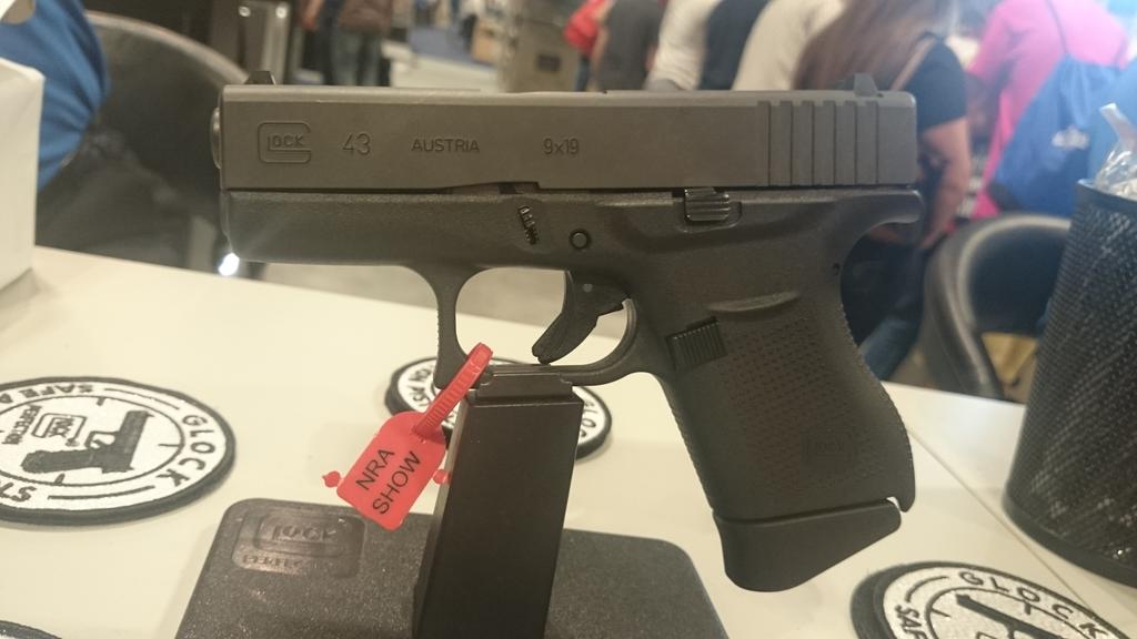 On_the_Range_TV's tweet photo. RT @NRA: Hands on with the new @GLOCKInc 43 today at #NRAAM #SingleStack9mm http://t.co/xvE7Z1CgYb
