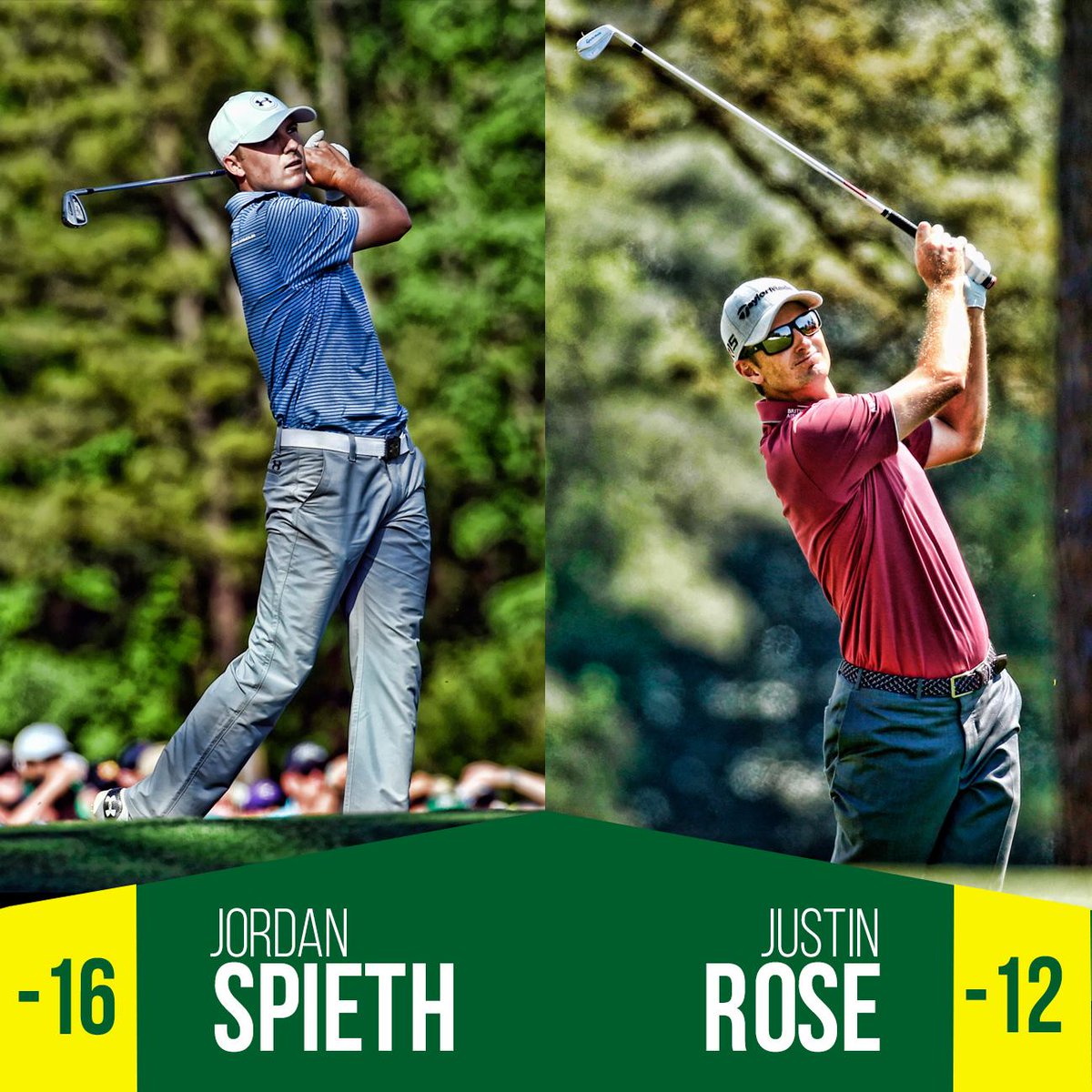 .<a href="/JordanSpieth/">Jordan Spieth</a> vs. <a href="/JustinRose99/">Justin ROSE</a>. The final pairing is set to tee off in just 20 min. Scores: go.pga.com/1FysZMX