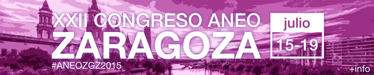 ANEOspain's tweet photo. ¡Sigue atento a todas nuestras novedades del XXII Congreso ANEO Zaragoza! Próximamente más. http://t.co/VNzJJ7H6Ya