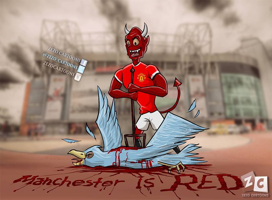 FootballFunnys's tweet photo. Manchester is Red http://t.co/9j1QqUszDJ