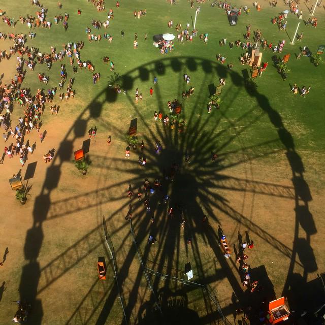 View from the Ferris wheel <a href="/coachella/">Coachella</a> #ViewFromTheTop #RidingTheWheel #WhenAtCoachella #Coachella