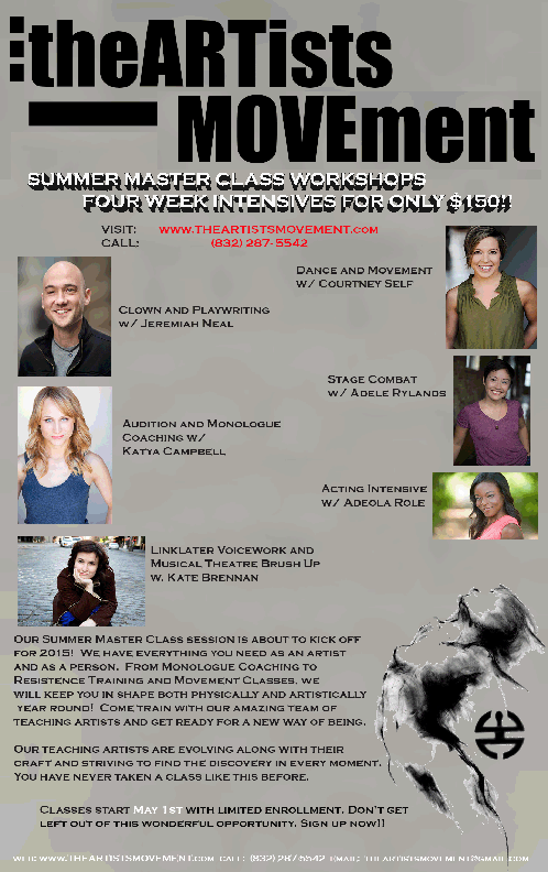 ArtistsMove's tweet photo. Anyone feeling a bit rusty? Knock off those artistic cobwebs and trim that summer body with workshops!
#MOVEwithus http://t.co/2CkB40maqQ
