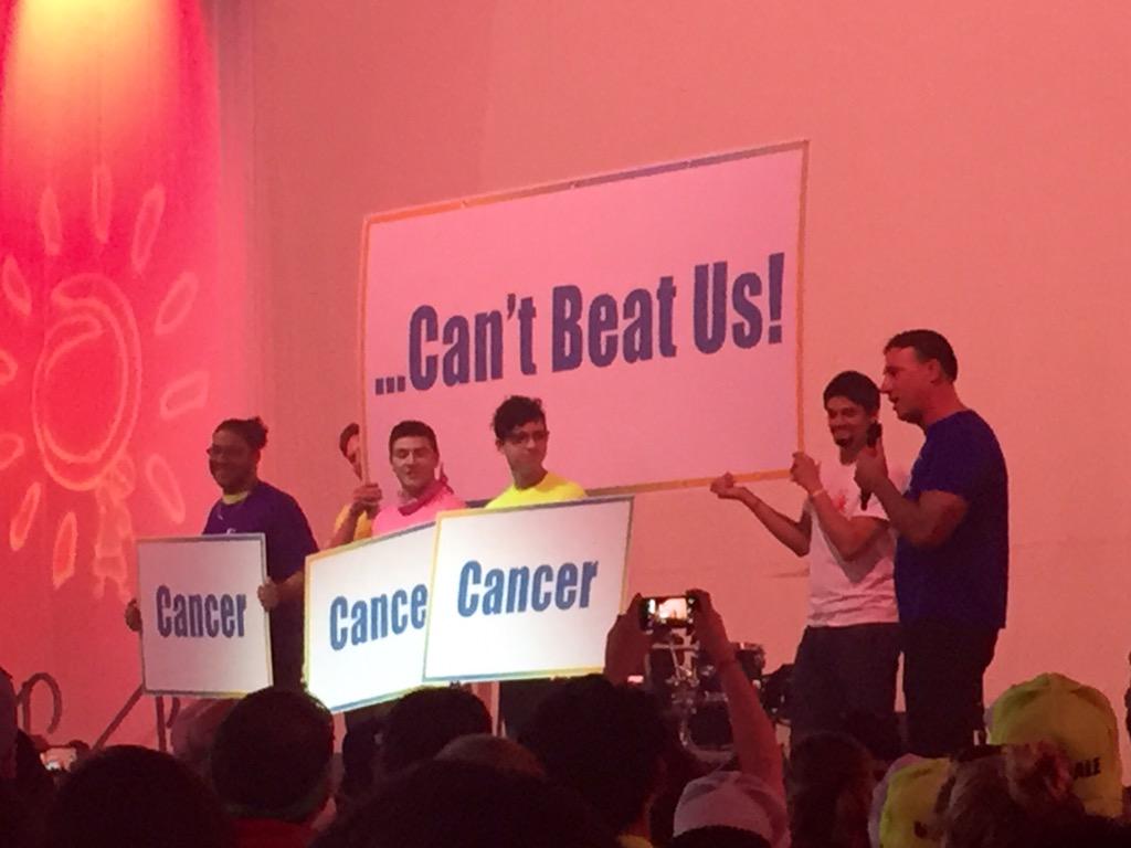 DT_RUDM's tweet photo. These three Rutgers students who've beaten cancer are being honored on stage #RUDM2015 http://t.co/059C2YoTrJ