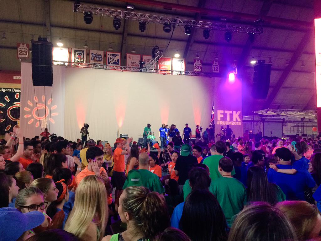 RutgersU's tweet photo. Not only are we dancing for the kids, but now we're dancing with them! @EmbraceKids #RUDM2015 #FTK #hour27 http://t.co/EZA4UxfkOB