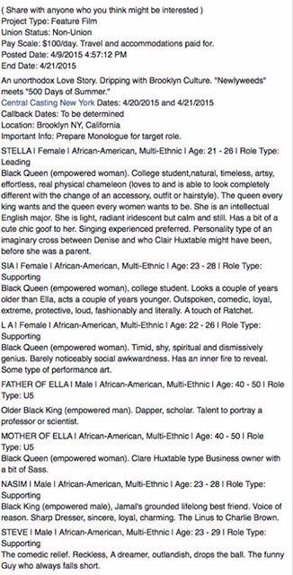 This summer well be bringing to life a feature film from the wonderful mind of @dopeScienZe ! Casting call info below