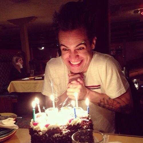 Happy bday to this gorg human who can look hot af & still make amazing music, Brendon Urie   