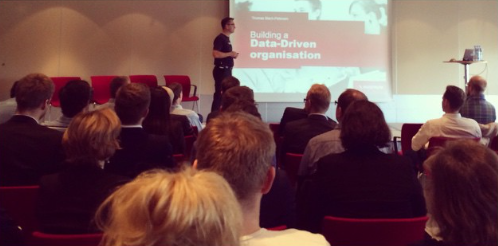 tblackpetersen's tweet photo. Speaking about how to build a #datadriven organization for 140 people at @tableau event in Copenhagen. http://t.co/qyBshH9Ndx