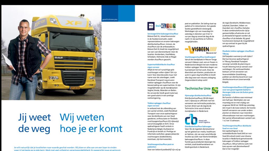 Randstad Transport zoekt volop chauffeurs. www. Randstad.nl #randstad#randstadtransport