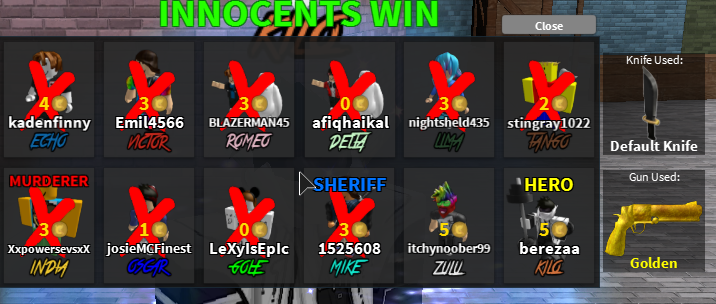 All Codes For Roblox Murder Mystery 2 List