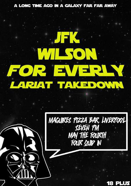 JFK_Liverpool's tweet photo. ***NEW SHOW ALERT 🚨🚨***

May 4th, LPL with these beauties! @Wilson_band @foreverlymusic @lariattakedown go edddd http://t.co/qfQNbP8FiY