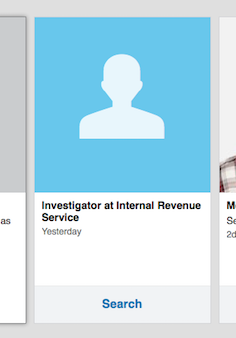 This showed up in my LinkedIn "Who's Viewed My Profile?". Am I done for?