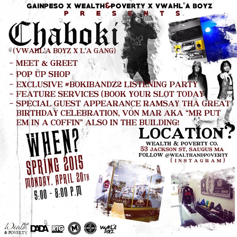 therealEmensive's tweet photo. Idk wtf you doing on 4/20 but you should come T up with the Peso Gang &amp; the Vwahla boyz @ @WealthPoverty http://t.co/R14PGz6Tjx