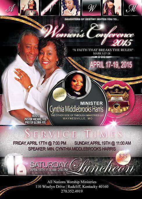 writtercynt's tweet photo. #Radcliff KY #TeamTOSOT is on the way. #ministry #evangelism #faith #healing #restoraton #covenant #womensconference http://t.co/R5I8hd9caV