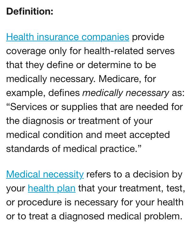 alexdumas2016's tweet photo. What's your definition if medical necessity #SOS #SavingOurSystem http://t.co/ImAilbsGEf