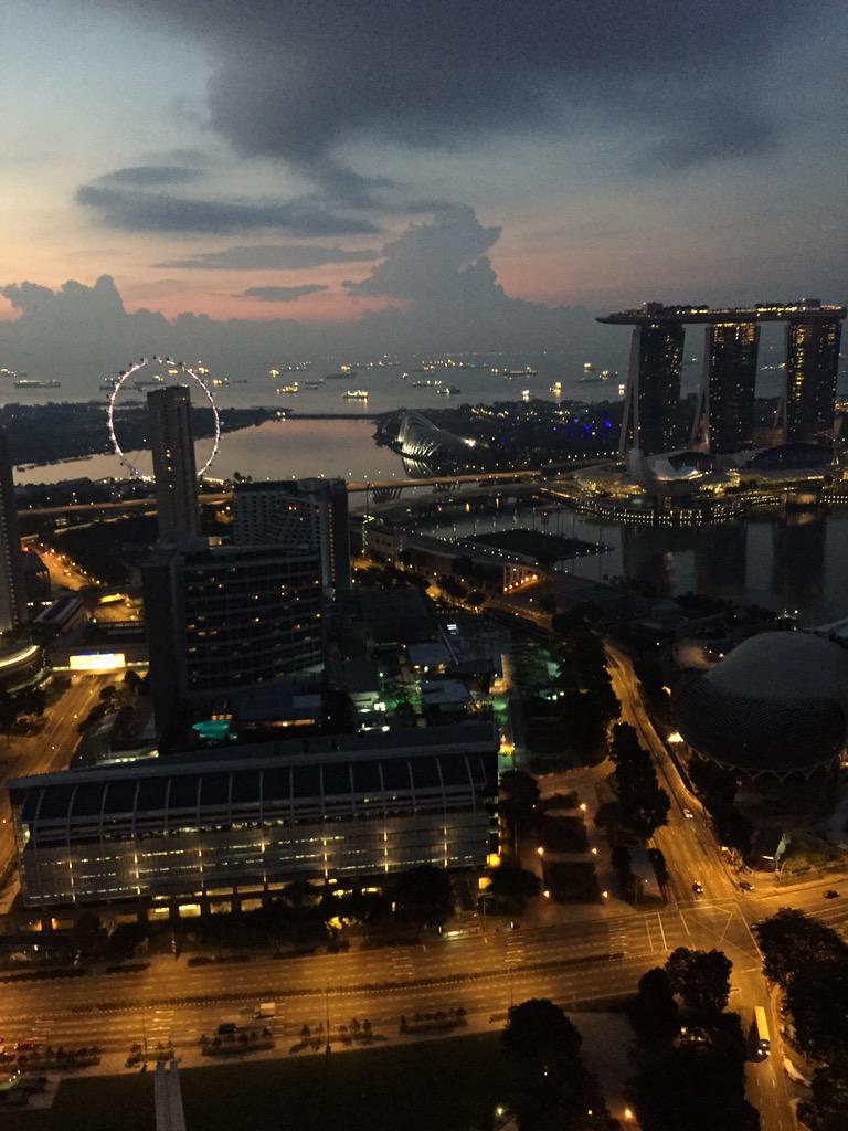Singapore sunrise.. Loved last night.. KL tonight #HillsongWorship