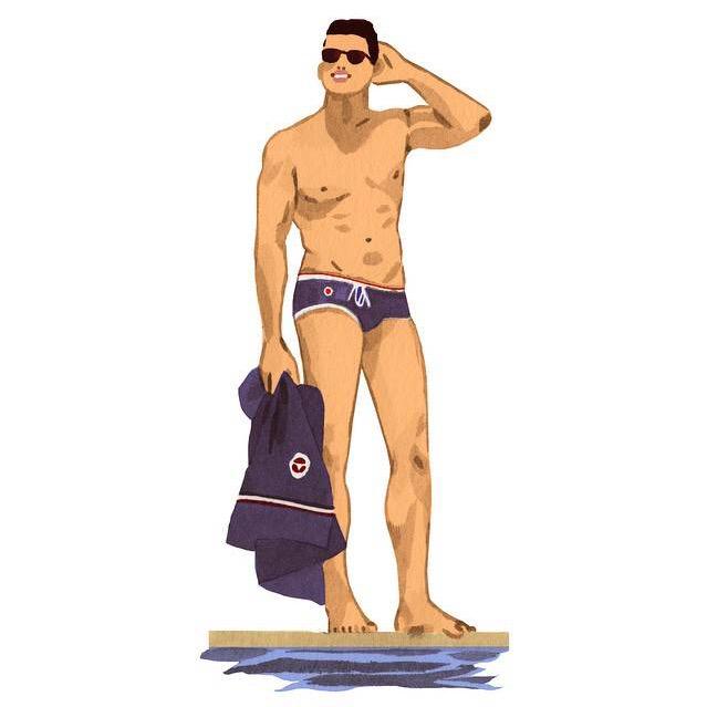 LeSlipFrancais's tweet photo. Le Slip de bain revisité par @lepasvieu ! Joli joli ! #slipparty merci ! http://t.co/i8x2w5NI0I