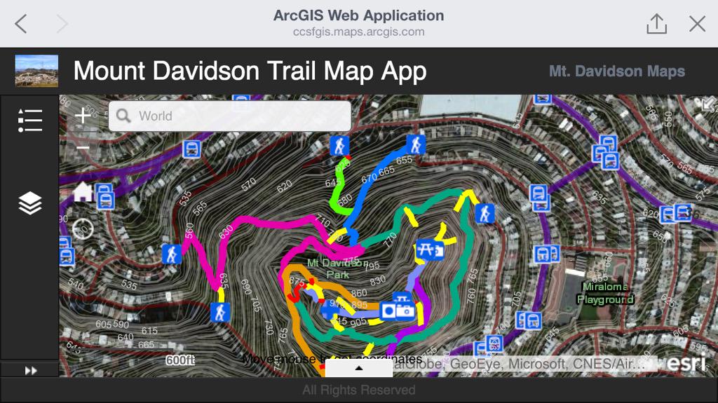 #greatergreener <a href="/RecParkSF/">San Francisco Recreation and Park Department</a> @CParksAlliance new Mt Davidson Trail Map-PDF/web app/photo gallery nmilholland.com/blog/projects/…