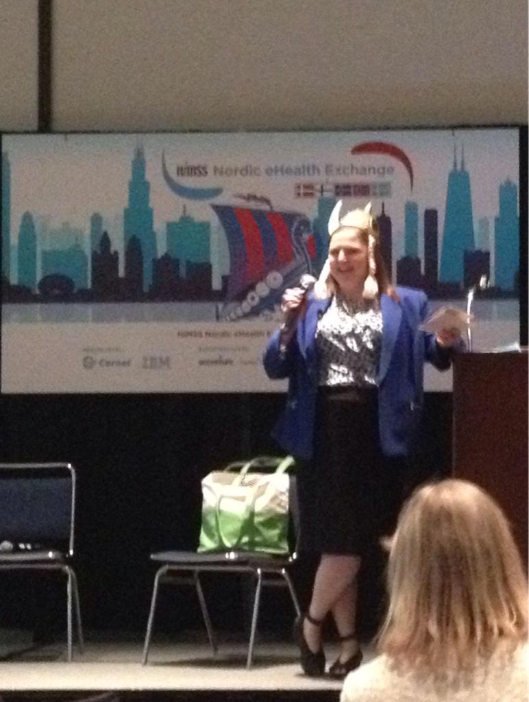 paulbeatus's tweet photo. Stacey Goebel kicksoff social media &amp; Healthcare session at #NEE in local Nordic lingo #HIMMS2015 #nordicsm http://t.co/kXCKqbqBws