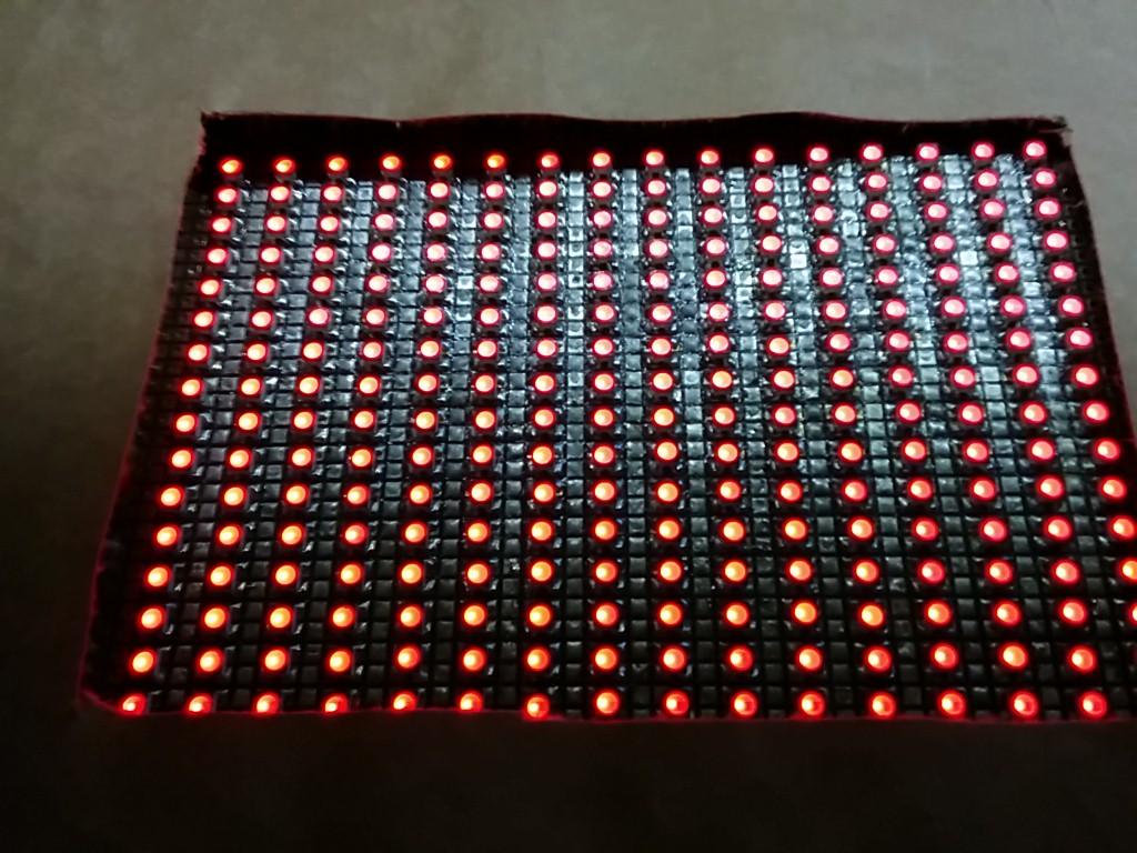 @Bitter_Cloth This is my second test matrix.. 16x16 leds on a board.
