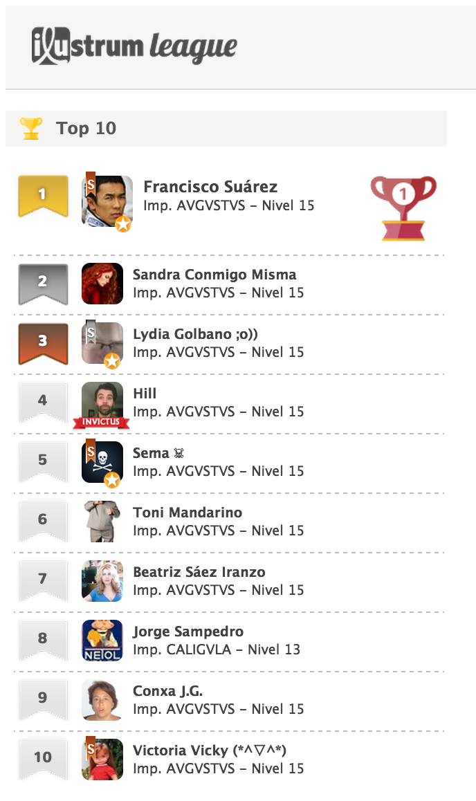 ilustrum's tweet photo. Top Ten  ilustrum league semanal!
Gracias a todos por participar. Otra liga en pocas horas!
http://t.co/bxKXJ3vIdA http://t.co/DL8za61Jha