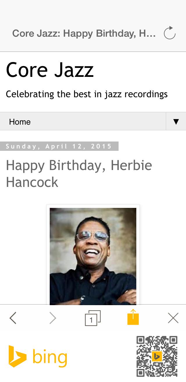  Happy 75th Birthday, Herbie!! Core Jazz: Happy Birthday, Herbie Hancock  