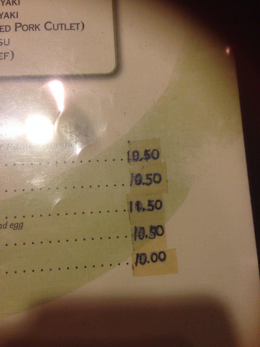 WilliamJLuther's tweet photo. One of my @KenyonCollege students snapped this photo at a sushi place in Columbus. #MenuCosts #StickyPrices http://t.co/J8bZDJsoeS