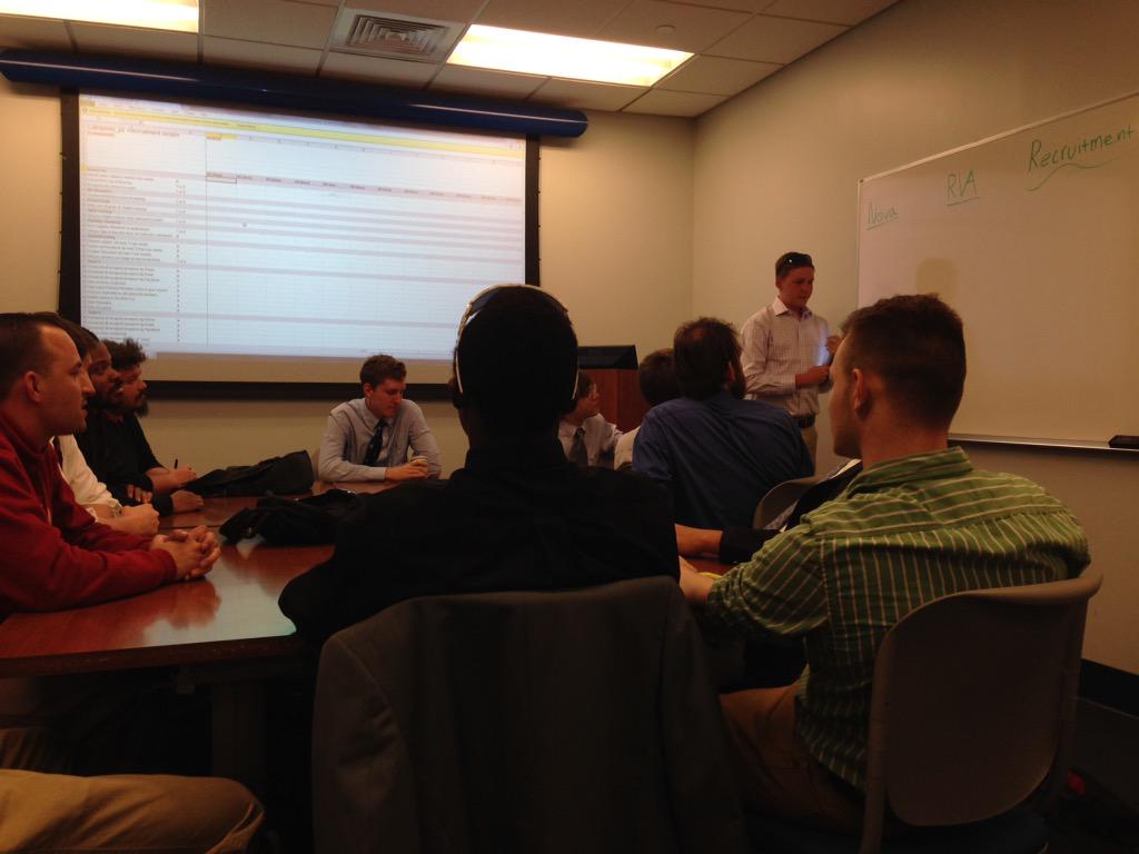 Tonight Brother Tyler Roosma is running the recruitment seminar to get us ready for summer recruitment. #GoGreekODU