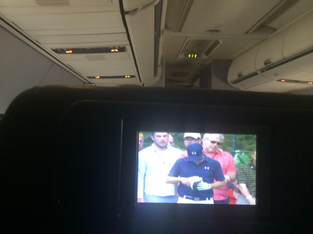 Watching #golf  history on a flight from Puerto Rico   <a href="/TheMasters/">The Masters</a> <a href="/JordanSpieth/">Jordan Spieth</a>