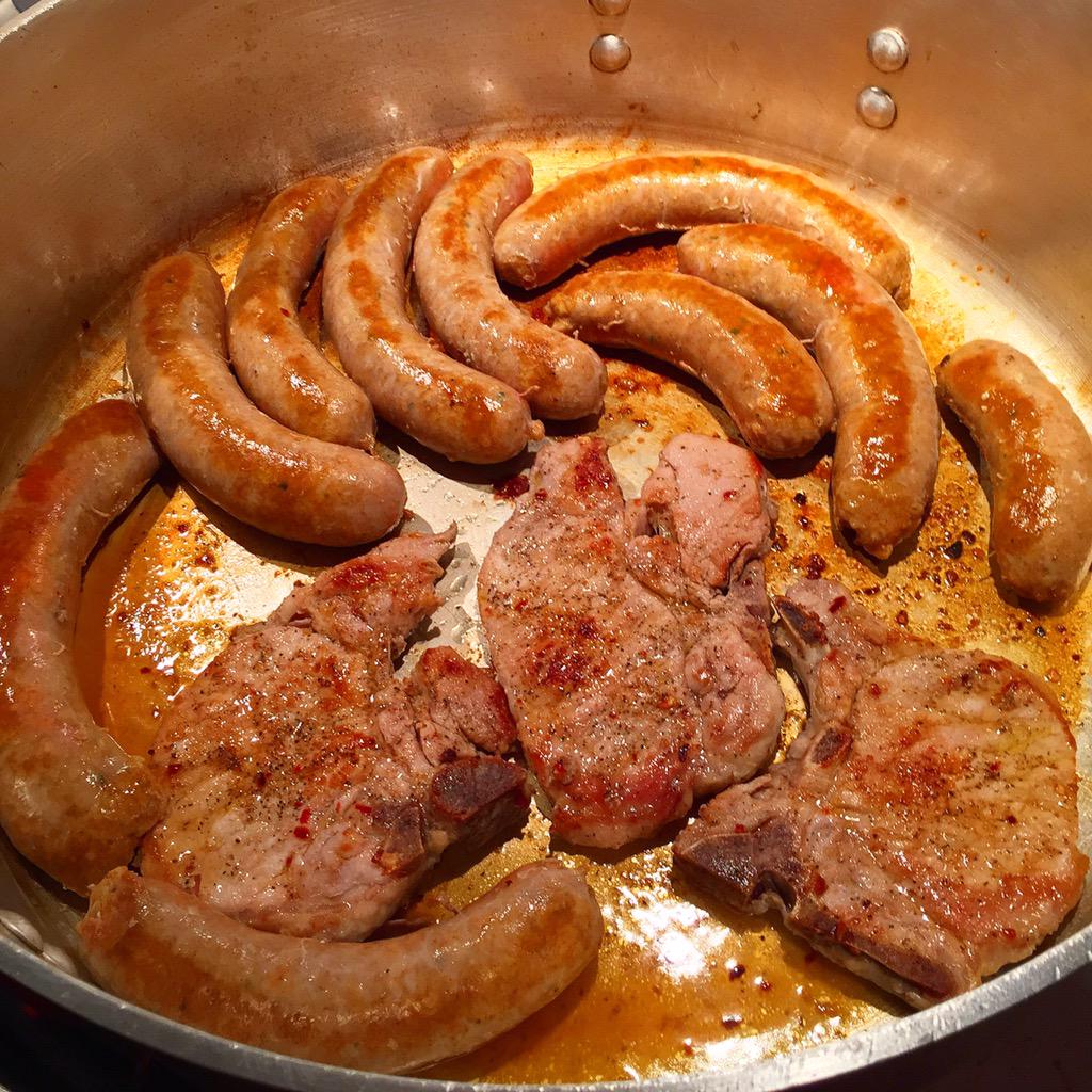 HipHopChef360's tweet photo. #PorkChops & #GreenOnion #Sausage to go w/ #German #Coleslaw #Eupham #EuphamMultimedia #TheBoucherie http://t.co/CK1nokkDSV