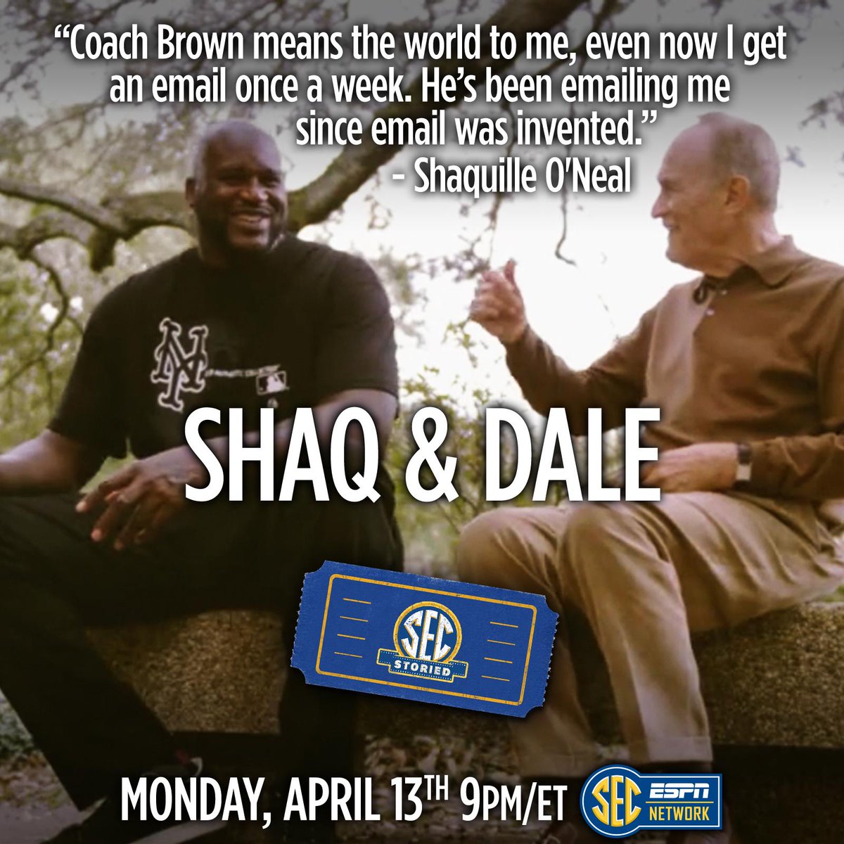 SECNetwork's tweet photo. Before there was the Big Diesel there was only Shaq and Dale.

#ShaqAndDale premieres tomorrow night at 9PM/ET http://t.co/fiZUxJLZTF