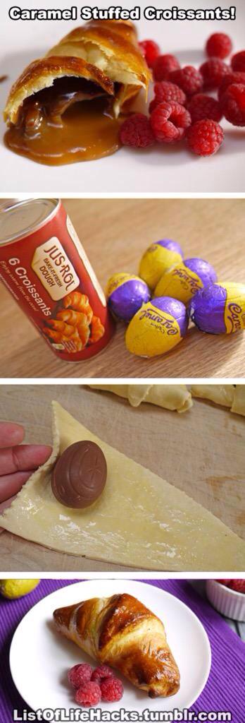 diyprojects0's tweet image. Caramel stuffed croissants! 😍👏👌