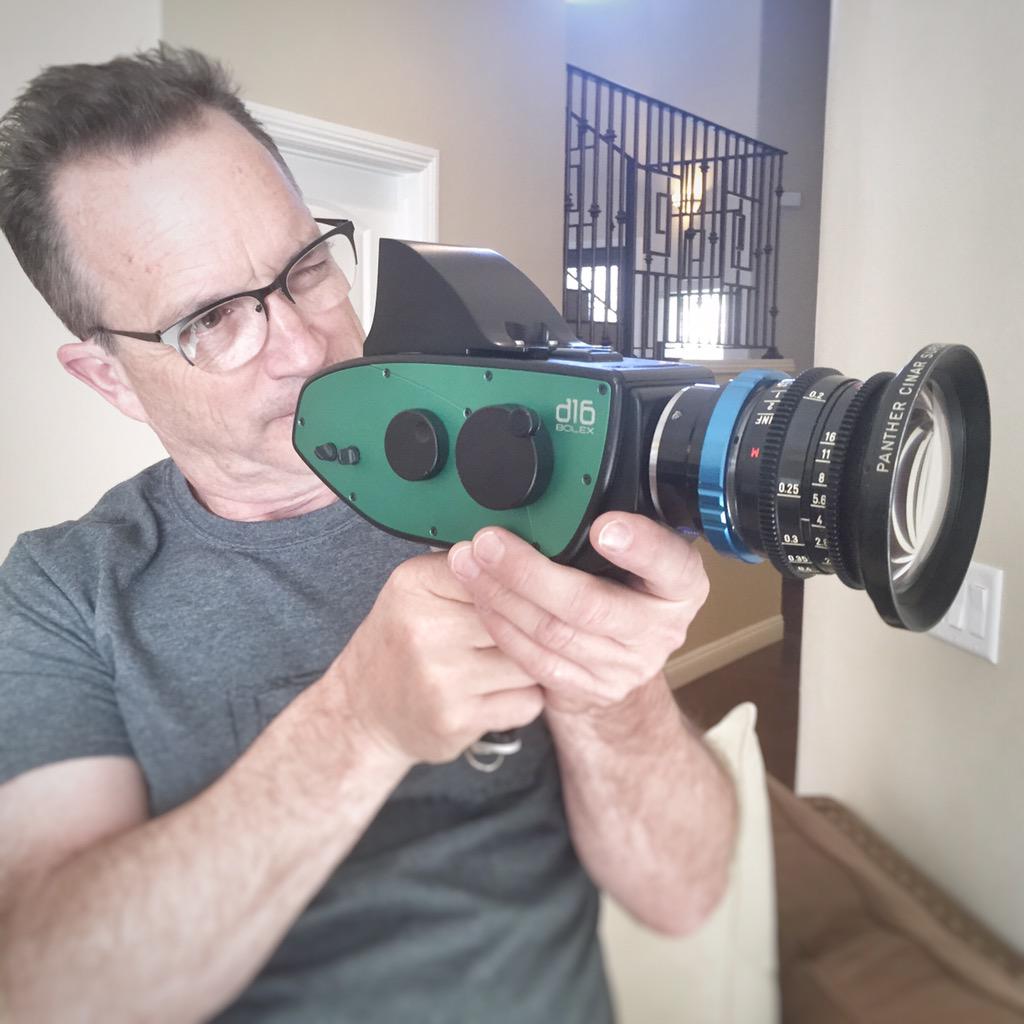 amylouabernethy's tweet image. Sandy tests out an analog camera for a digital world. #handsontechnology #amediapro #NABShow2015 @digitalbolex